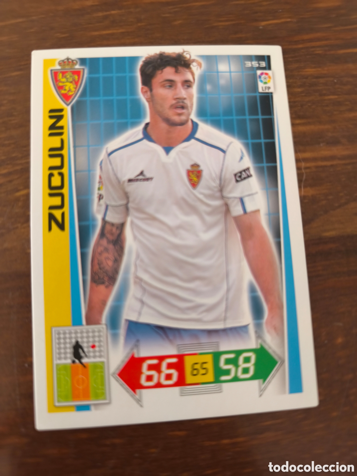 Football Stickers: Zuculini Zaragoza adrenalyn 12/13