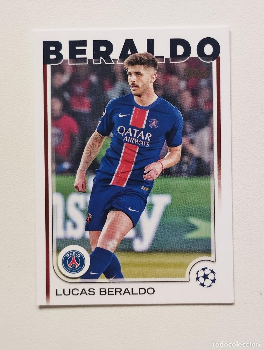 Football Stickers: CROMO CARD TOPPS CHAMPIONS LEAGUE 2024 2025 LUCAS BERALDO 40 PSG