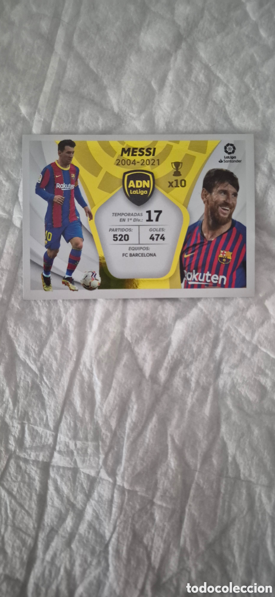 Cromos de f&uacute;tbol: CROMO MESSI BARCELONA T.21 22