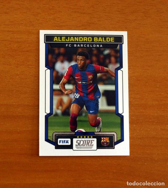 Cromos de f&uacute;tbol: FC Barcelona - N&ordm; 90 Alejandro Balde - Panini 2023-2024-23-24 Score FIFA Soccer