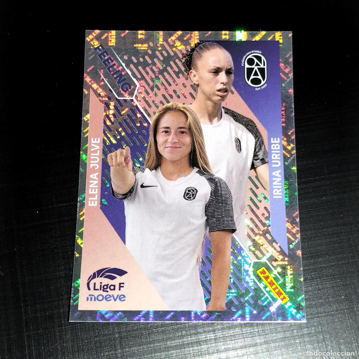Cromos de f&uacute;tbol: 365 ELENA JULVE IRINA URIBE BADALONA WOMEN FEELING LIGA F MOEVE FEMENINA PANINI 2025 2026 25 26