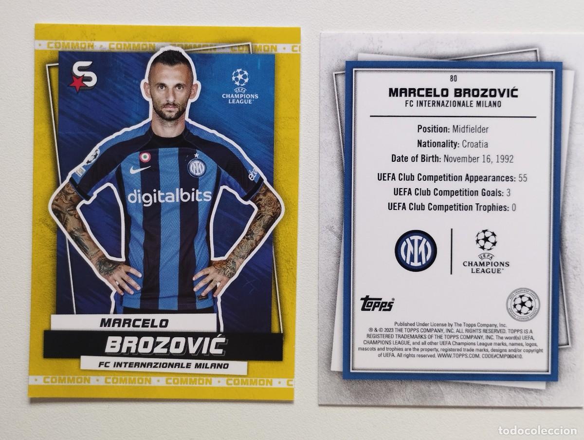 Cromos de f&uacute;tbol: CROMO CARD TOPPS SUPER STARS 22 23 SUPERSTARS 2022 2023 MARCELO BROZOVIC 80 INTER COMMON
