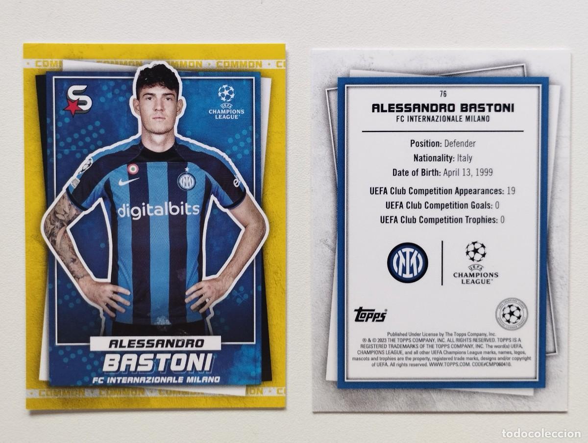 Cromos de f&uacute;tbol: CROMO CARD TOPPS SUPER STARS 22 23 SUPERSTARS 2022 2023 ALESSANDRO BASTONI 76 INTER COMMON