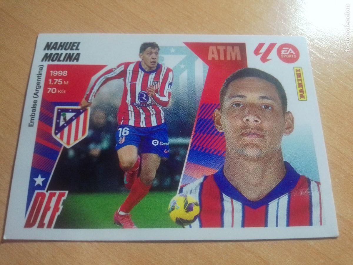 Cromos de f&uacute;tbol: 5 NAHUEL MOLINA DEL ATL&Eacute;TICO DE MADRID 25 26 LIGA ESTE 2025 2026 SIN PEGAR