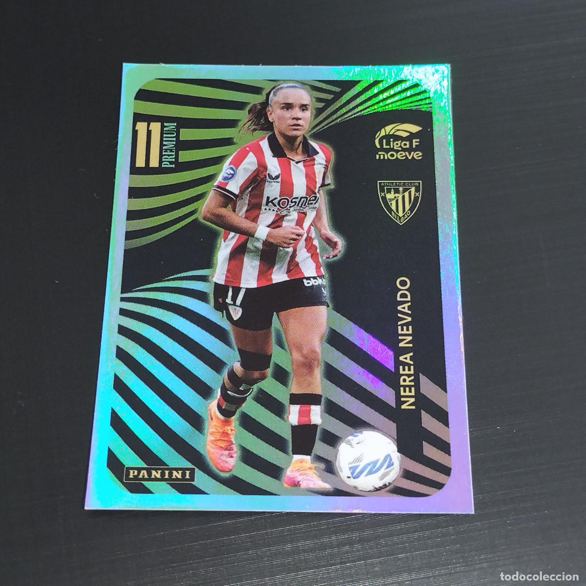 Fu&szlig;ball-Sticker: NEREA NEVADO PREMIUM 11 ATHLETIC BILBAO CROMOS LIGA F MOEVE FEMENINA PANINI 2025 2026 25 26