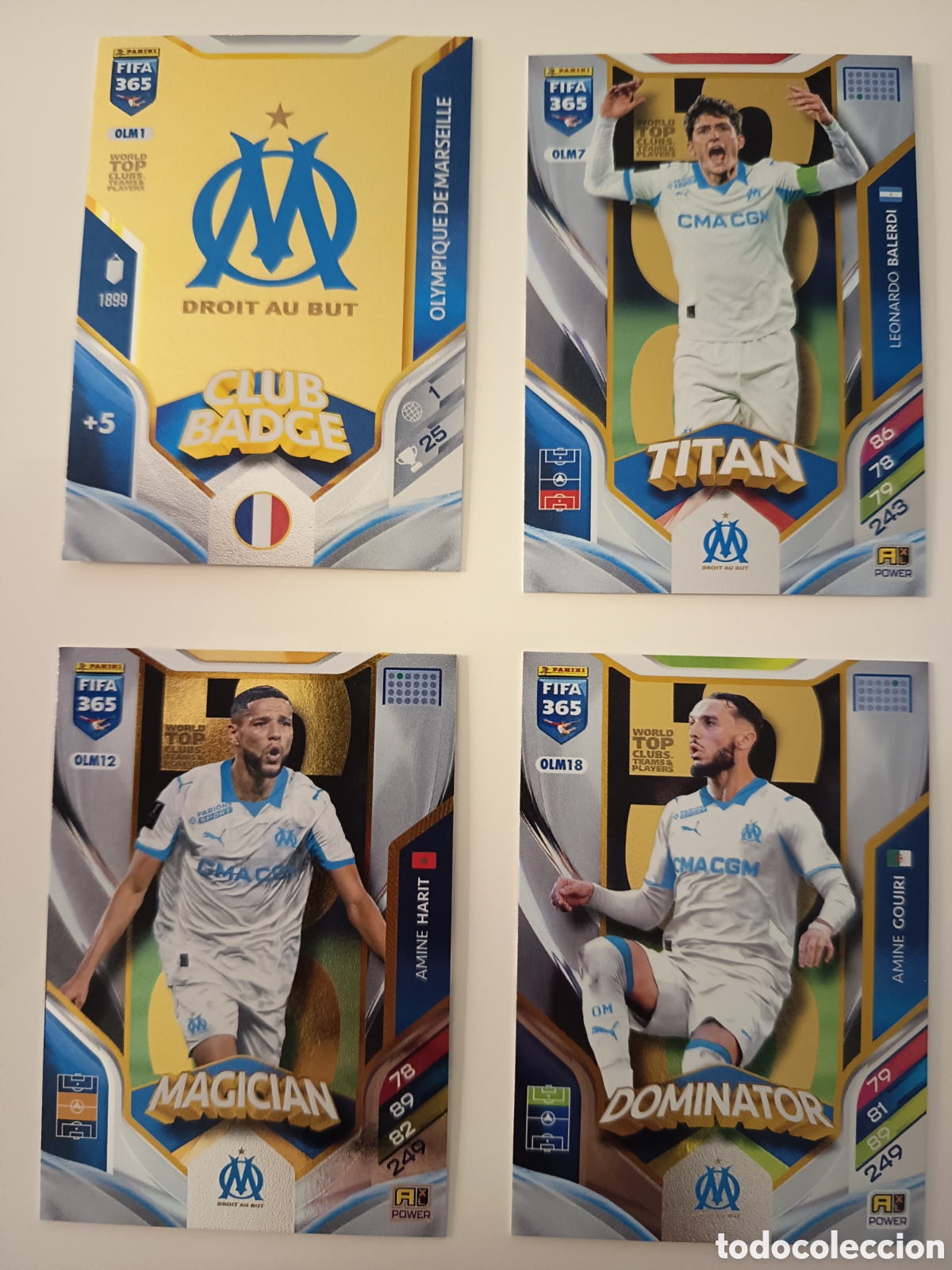 Cromos de f&uacute;tbol: Lote Olimpique de Marsella fifa 365