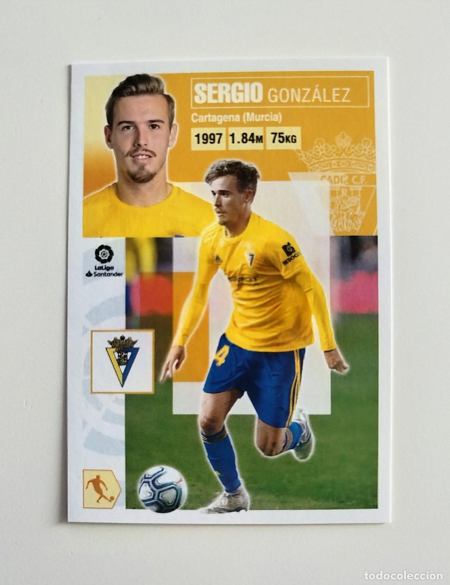 Cromos de f&uacute;tbol: Sergio 9 SIN PEGAR NUNCA PEGADO C&aacute;diz CF Liga Ediciones Este 20 21 / 2020 2021