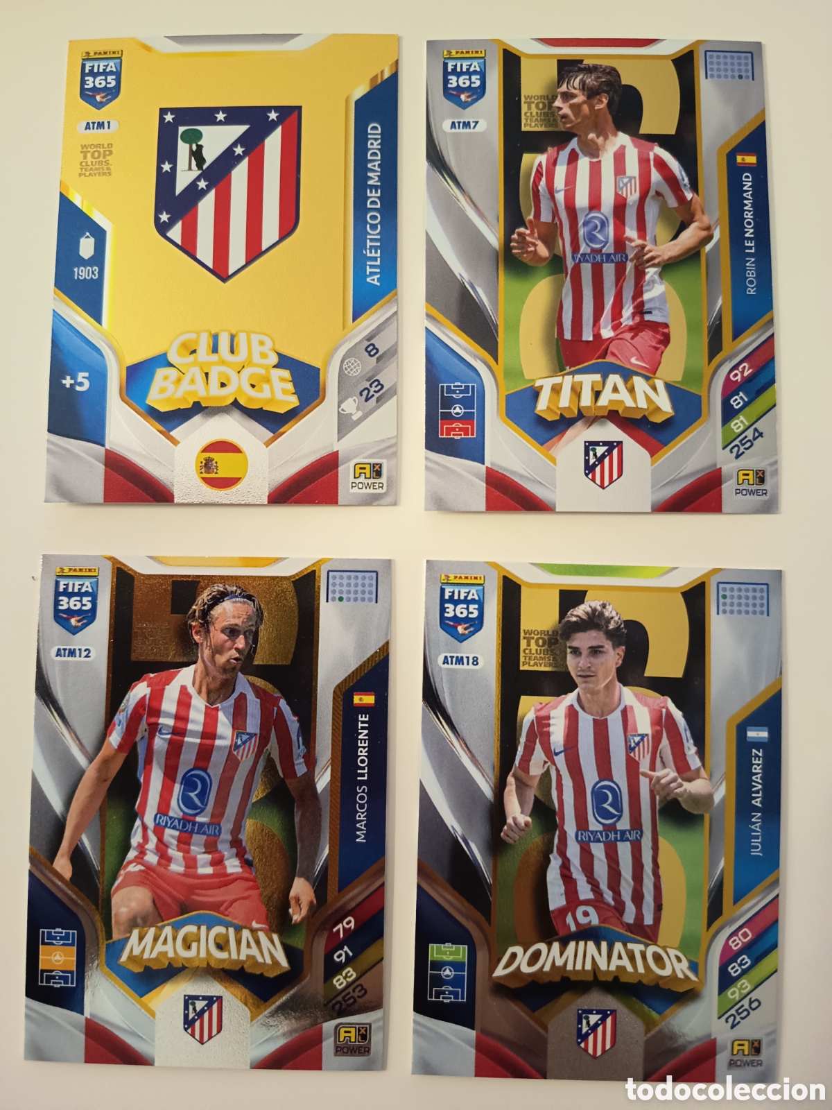 Football Stickers: Lote Atl&eacute;tico Madrid Fifa 365