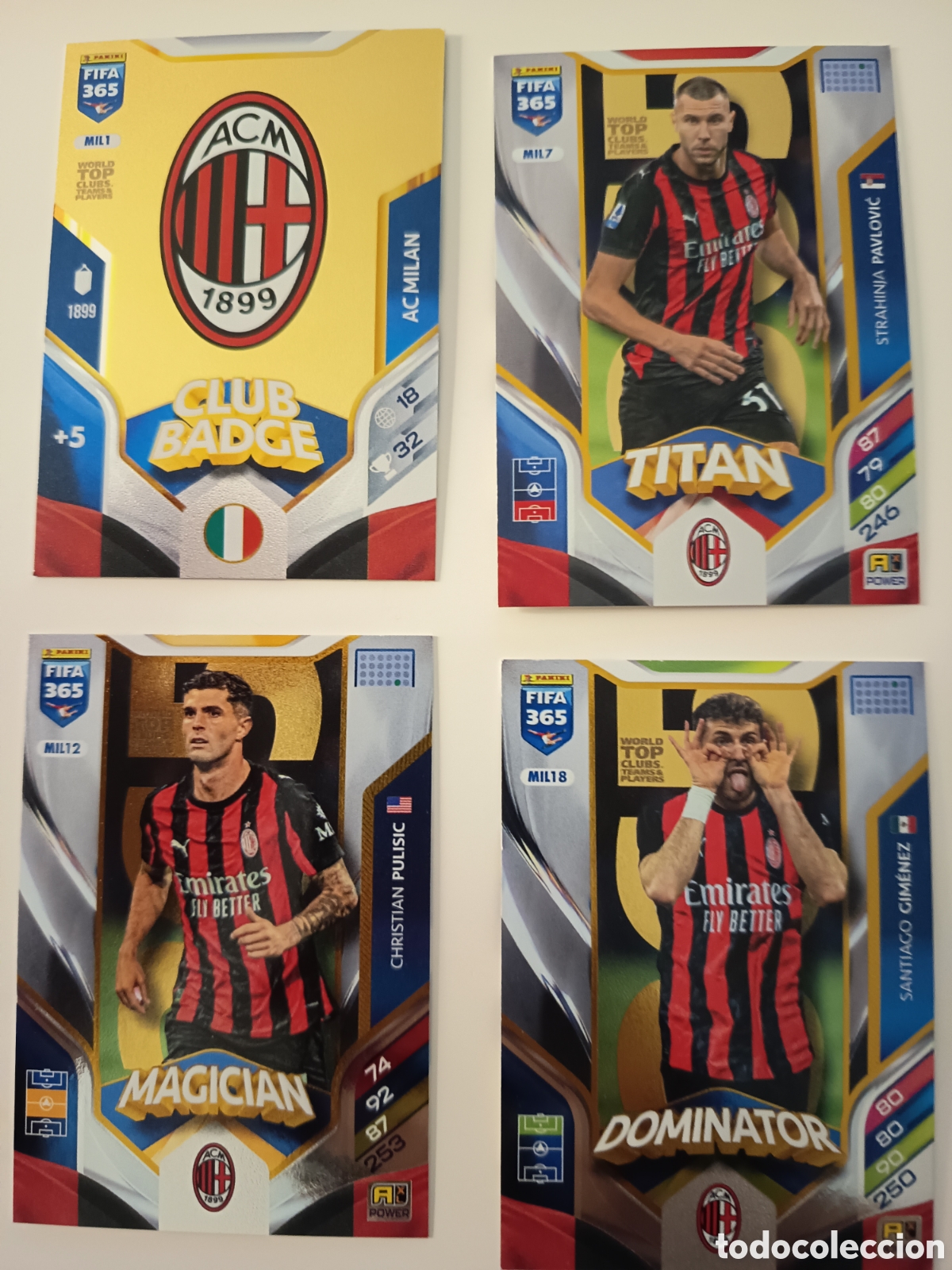 Cromos de f&uacute;tbol: Lote AC Milan Fifa 365