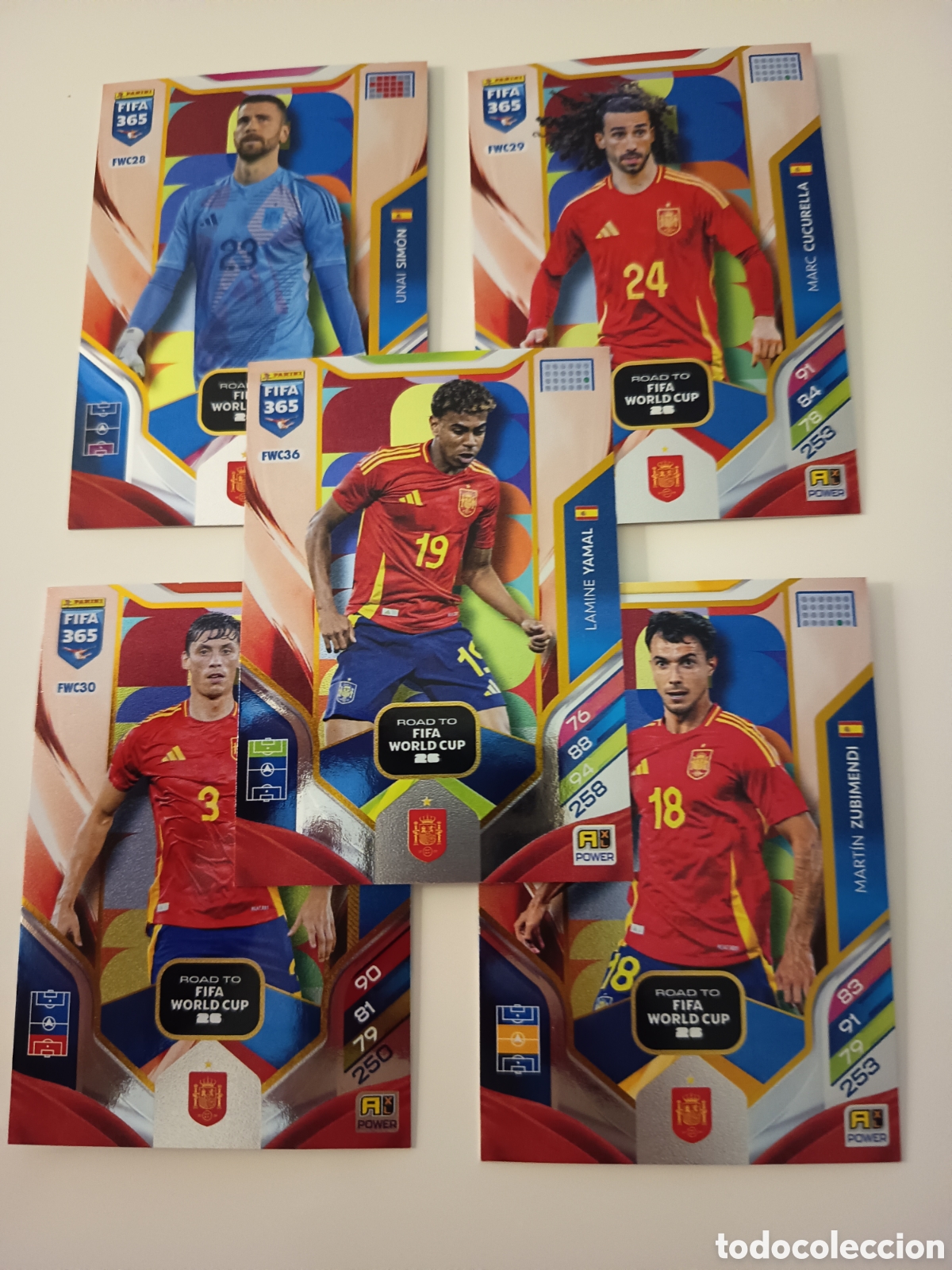 Cromos de f&uacute;tbol: Lote Espa&ntilde;a Road to fifa world cup fifa 365