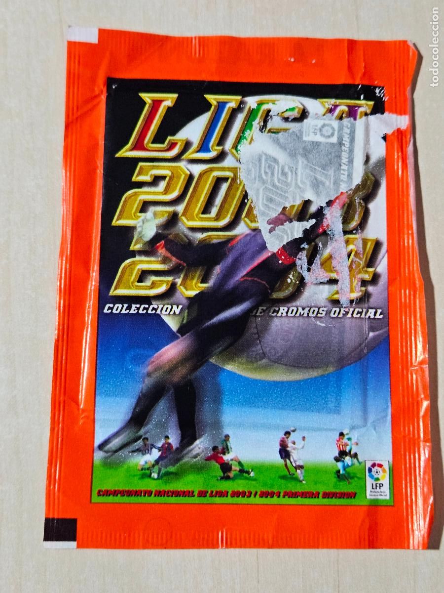 Cromos de f&uacute;tbol: Sobre sin abrir - Liga 2003-2004 - Peri&oacute;dico La Raz&oacute;n - ver foto adicional