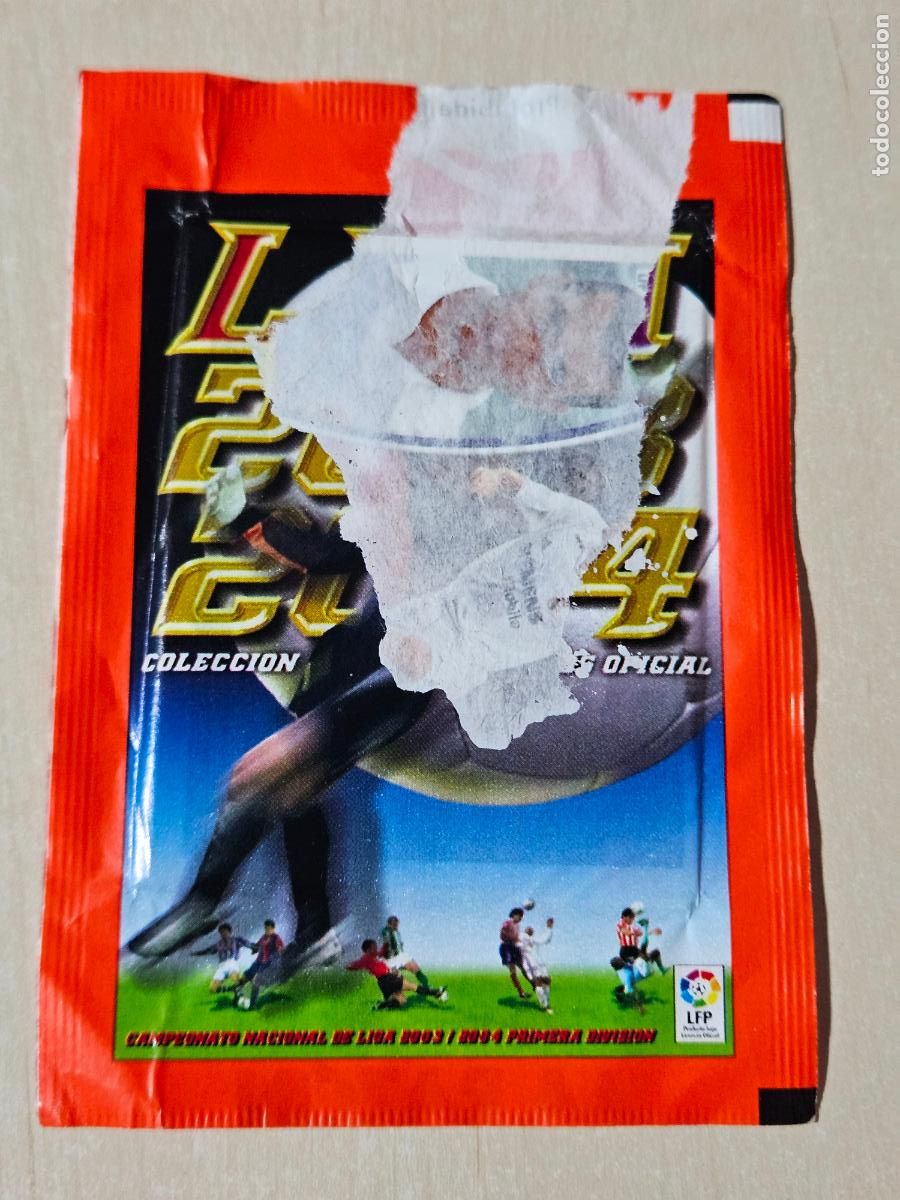 Cromos de f&uacute;tbol: Sobre sin abrir - Liga 2003-2004 - Peri&oacute;dico La Raz&oacute;n - ver foto adicional