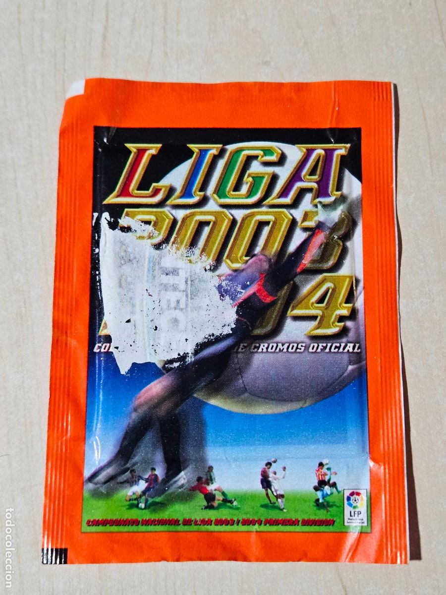 Cromos de f&uacute;tbol: Sobre sin abrir - Liga 2003-2004 - Peri&oacute;dico La Raz&oacute;n - ver foto adicional