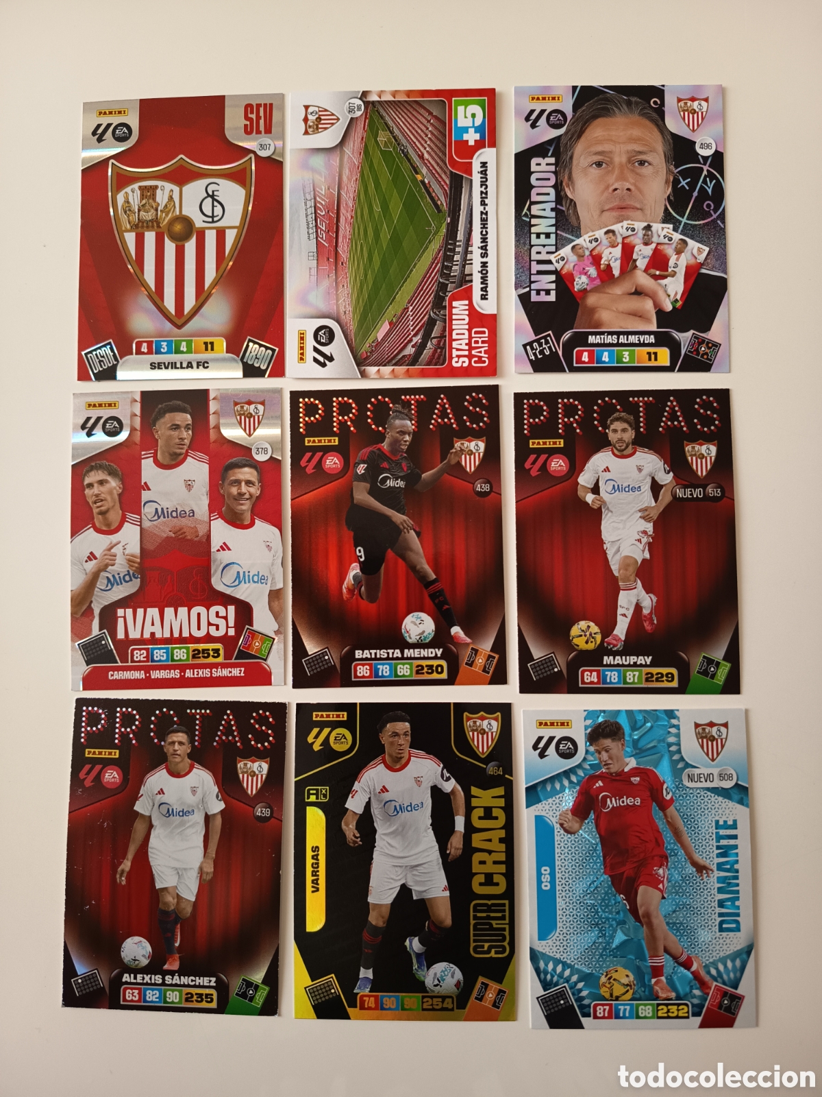 Cromos de f&uacute;tbol: Lote Sevilla FC Adrenalyn 2025-2026