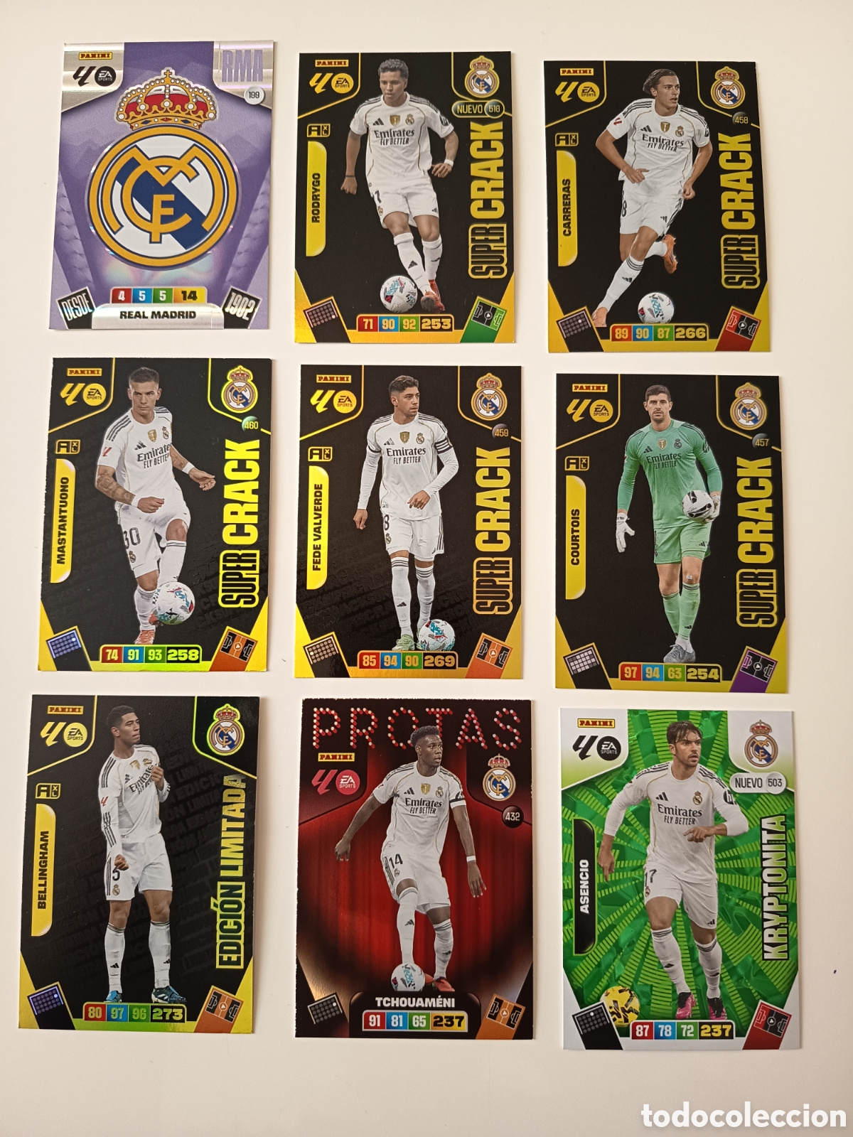 Cromos de f&uacute;tbol: Lote Real Madrid Adrenalyn 2025-2026