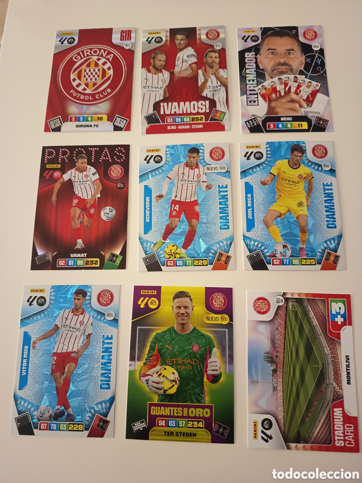 Cromos de f&uacute;tbol: Lote Girona Adrenalyn 2025-2026