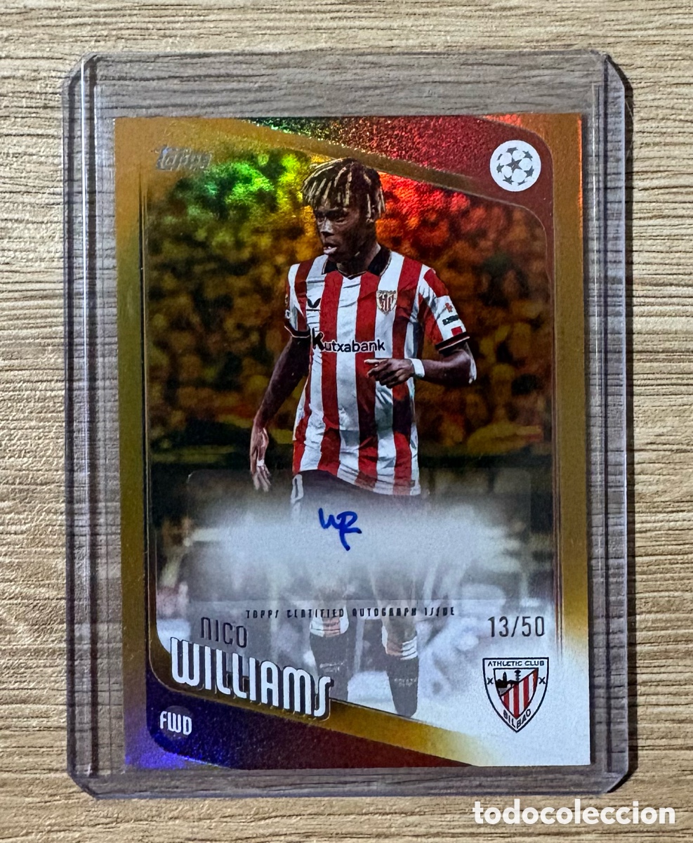 Cromos de f&uacute;tbol: Carta Auto a /50 de Nico Williams - TOPPS