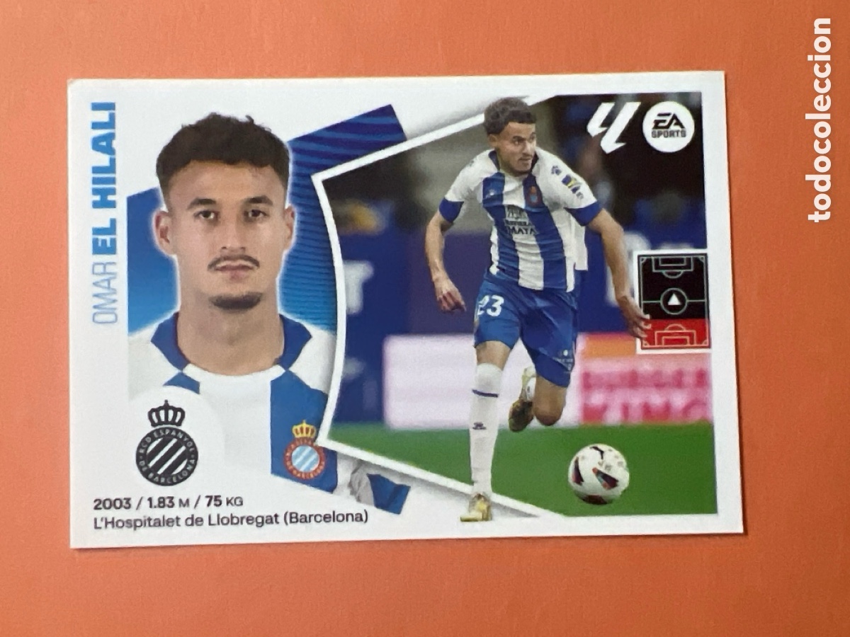 Cromos de f&uacute;tbol: C6544. OMAR EL HILALI - RCD ESPANYOL N&ordm; 5 LIGA ESTE 2024 2025 - 24 25