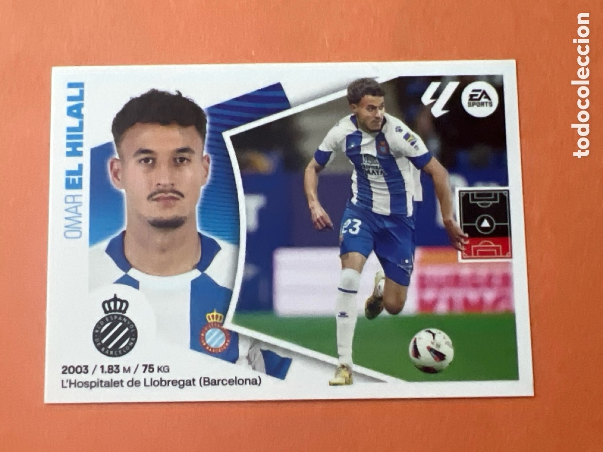 Cromos de f&uacute;tbol: C6547. OMAR EL HILALI - RCD ESPANYOL N&ordm; 5 LIGA ESTE 2024 2025 - 24 25