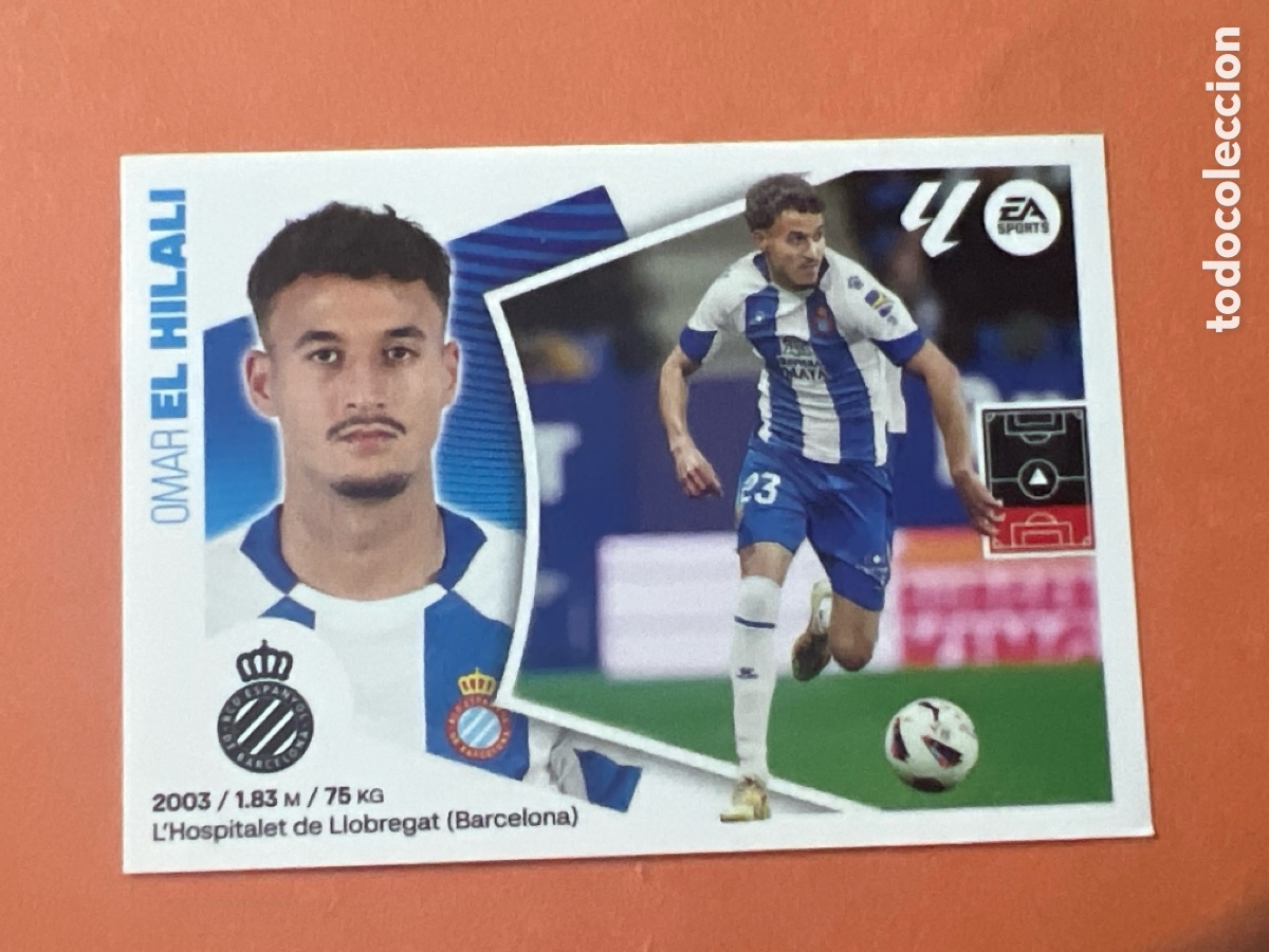 Cromos de f&uacute;tbol: C6549. OMAR EL HILALI - RCD ESPANYOL N&ordm; 5 LIGA ESTE 2024 2025 - 24 25
