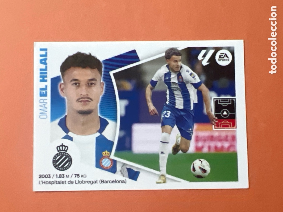Cromos de f&uacute;tbol: C6551. OMAR EL HILALI - RCD ESPANYOL N&ordm; 5 LIGA ESTE 2024 2025 - 24 25