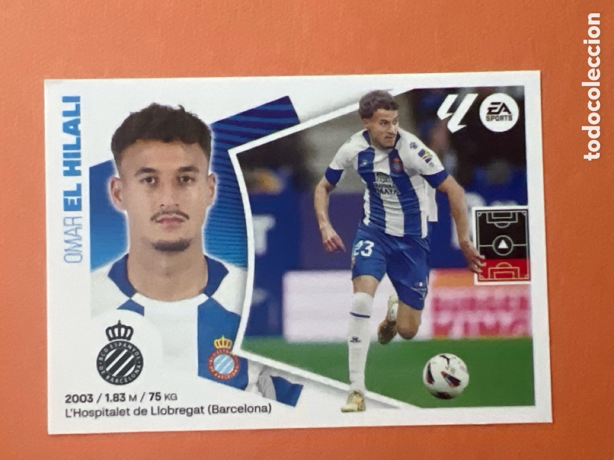Cromos de f&uacute;tbol: C6552. OMAR EL HILALI - RCD ESPANYOL N&ordm; 5 LIGA ESTE 2024 2025 - 24 25