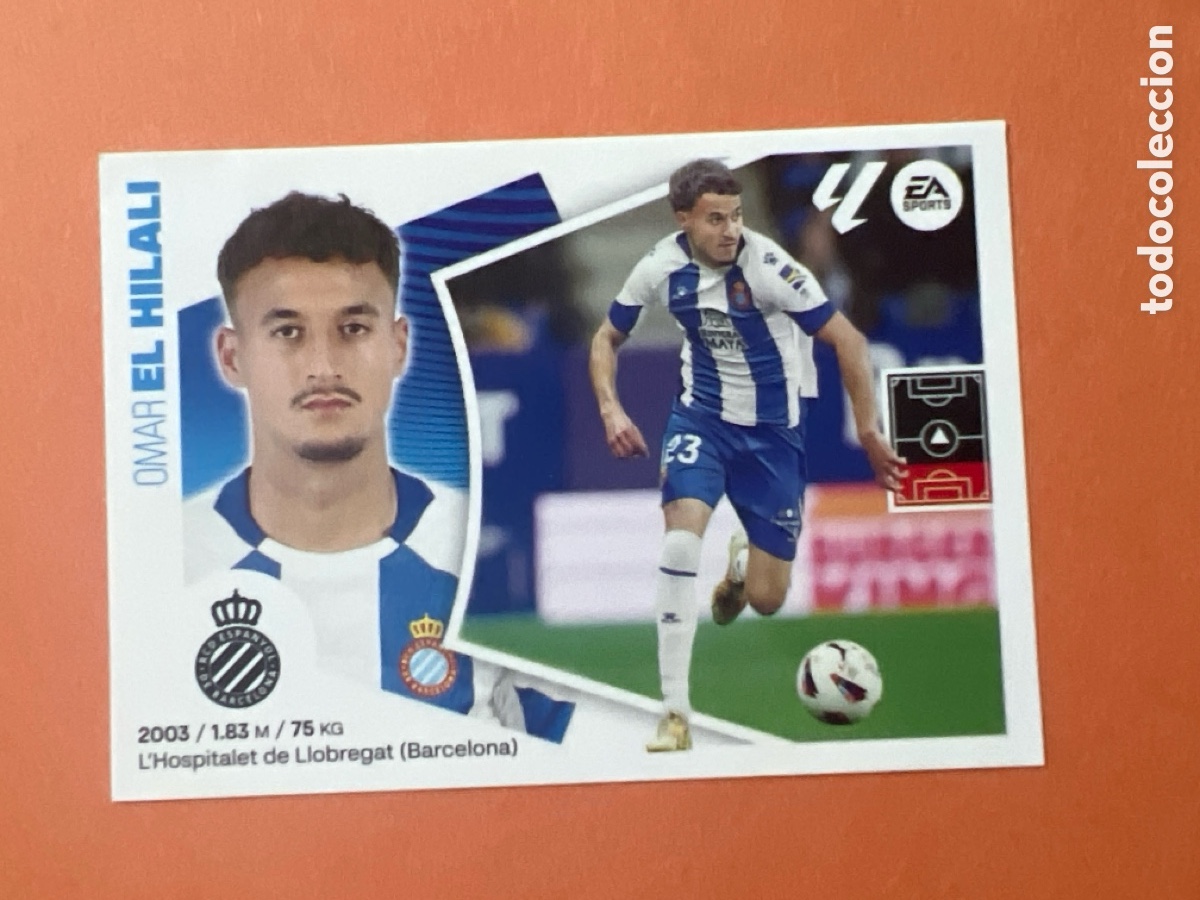 Cromos de f&uacute;tbol: C6553. OMAR EL HILALI - RCD ESPANYOL N&ordm; 5 LIGA ESTE 2024 2025 - 24 25