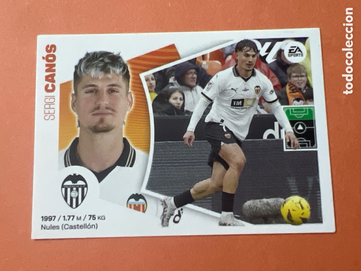 Cromos de f&uacute;tbol: C6555. CAN&Oacute;S VALENCIA CF CROMO N&deg; 18 LIGA ESTE 2024-2025 24-25 PANINI