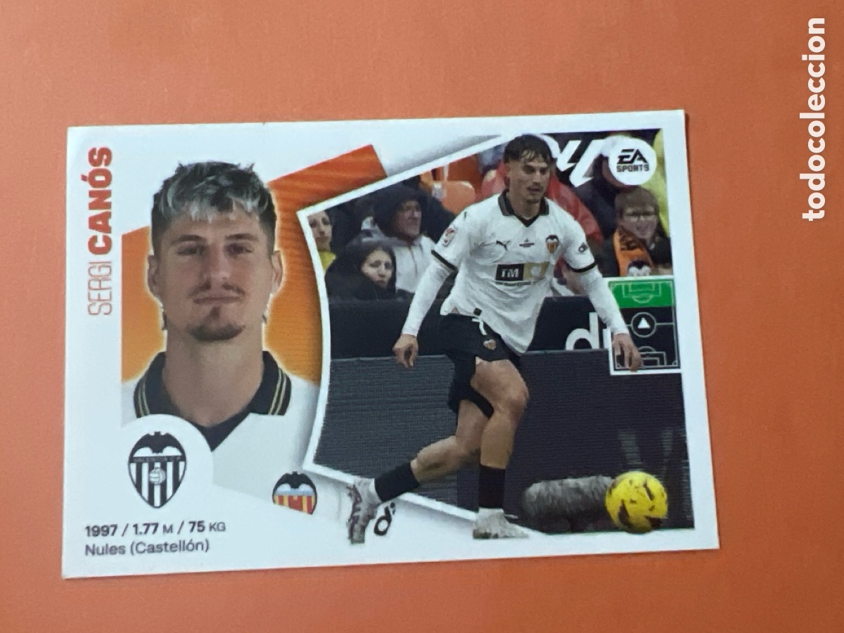 Cromos de f&uacute;tbol: C6556. CAN&Oacute;S VALENCIA CF CROMO N&deg; 18 LIGA ESTE 2024-2025 24-25 PANINI
