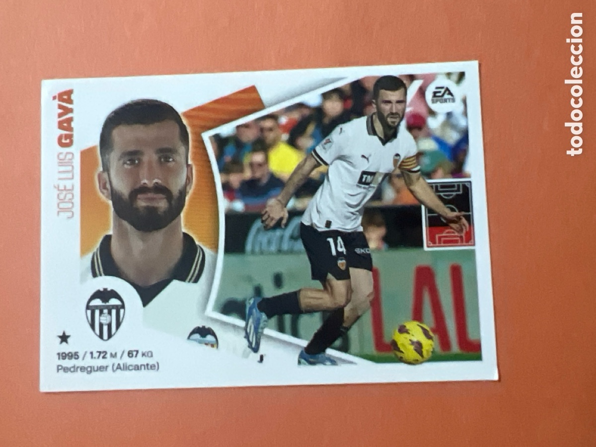 Cromos de f&uacute;tbol: C6565. 10 Gay&aacute;, Valencia CF, Panini Ediciones Liga Este 2024 2025 24 25