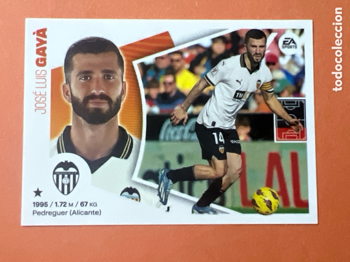 Cromos de f&uacute;tbol: C6566. 10 Gay&aacute;, Valencia CF, Panini Ediciones Liga Este 2024 2025 24 25