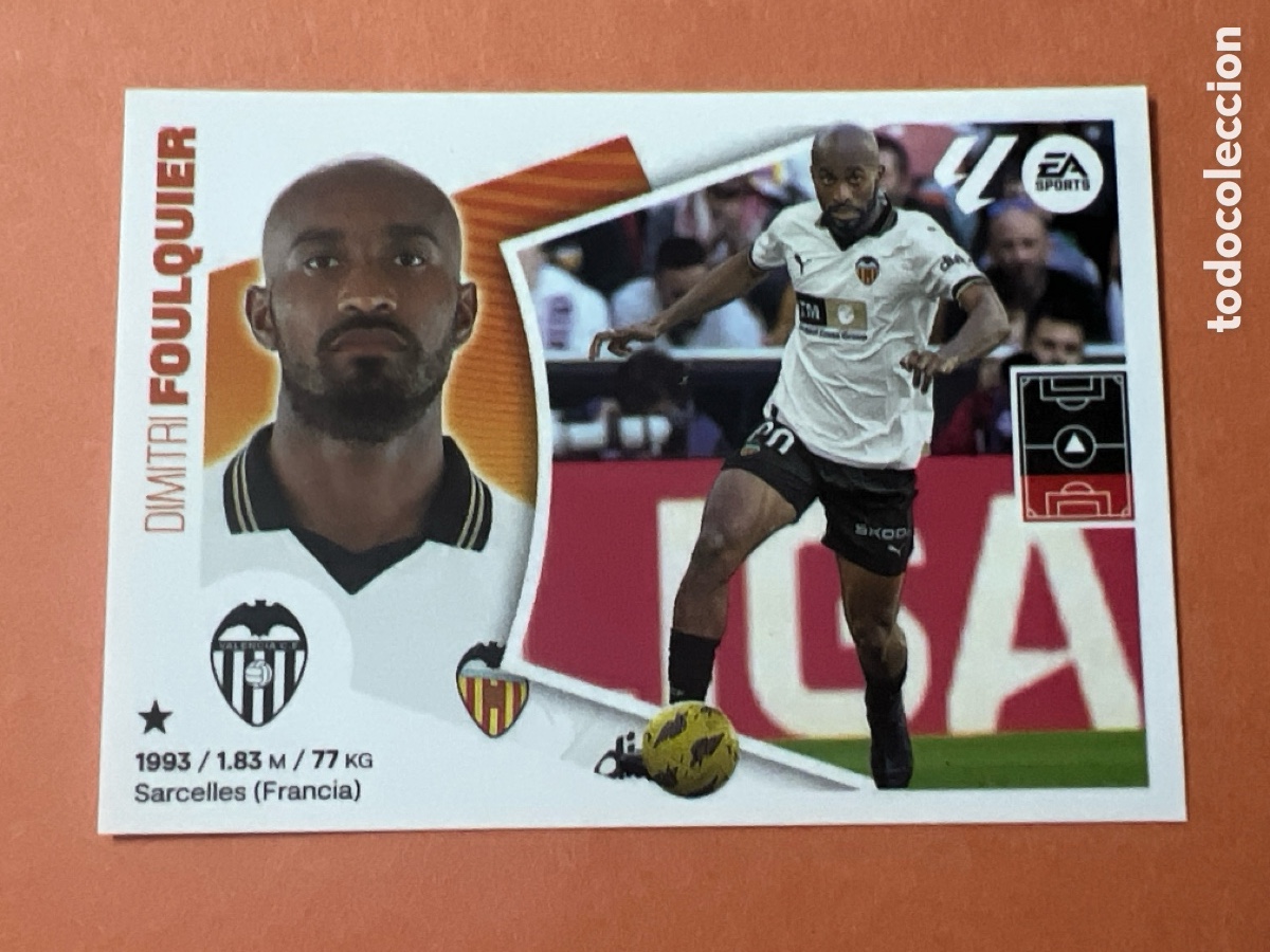 Cromos de f&uacute;tbol: C6570. 5 Foulquier, Valencia CF, Panini Ediciones Liga Este 2024 2025 24 25