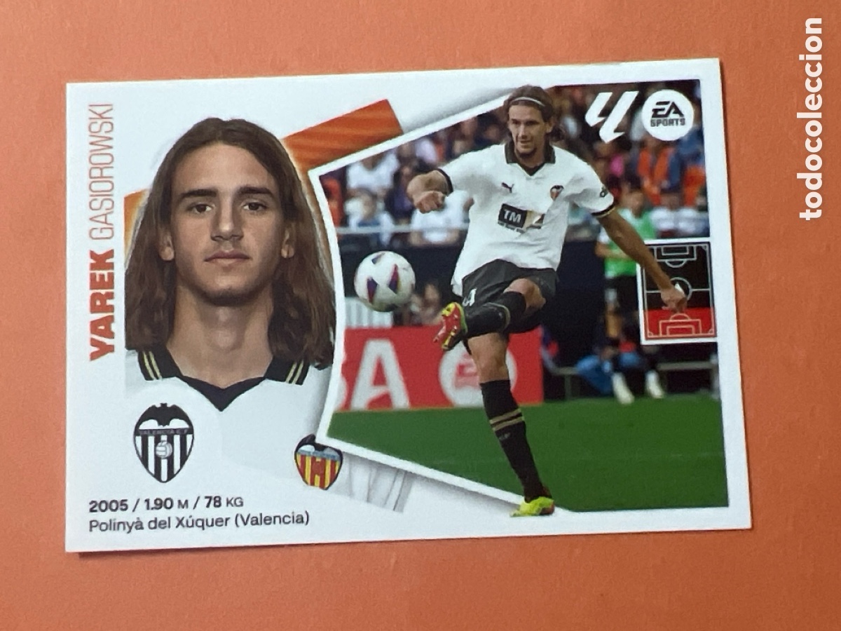 Cromos de f&uacute;tbol: C6571. N&ordm; 7B YAREK VALENCIA LIGA ESTE 24 25 2024 2025 SIN PEGAR NUNCA PEGADO