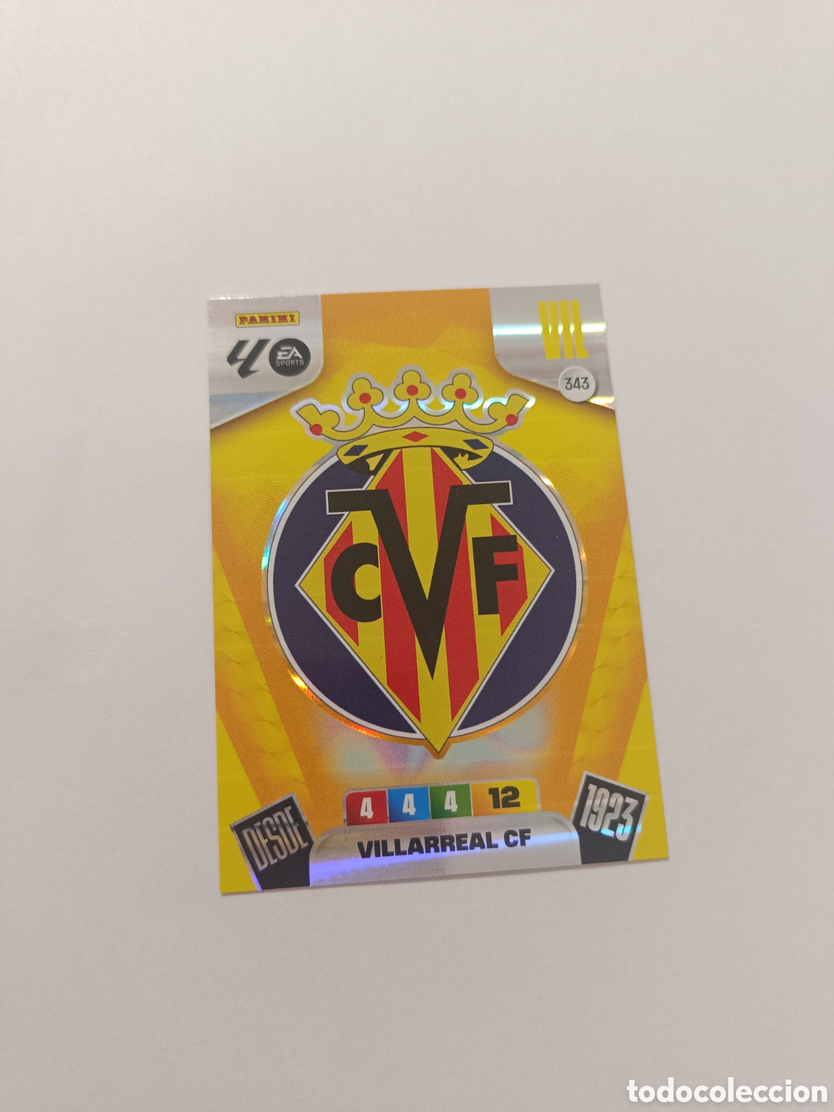 Cromos de f&uacute;tbol: Adrenalyn 25-26 Villarreal 343 escudo