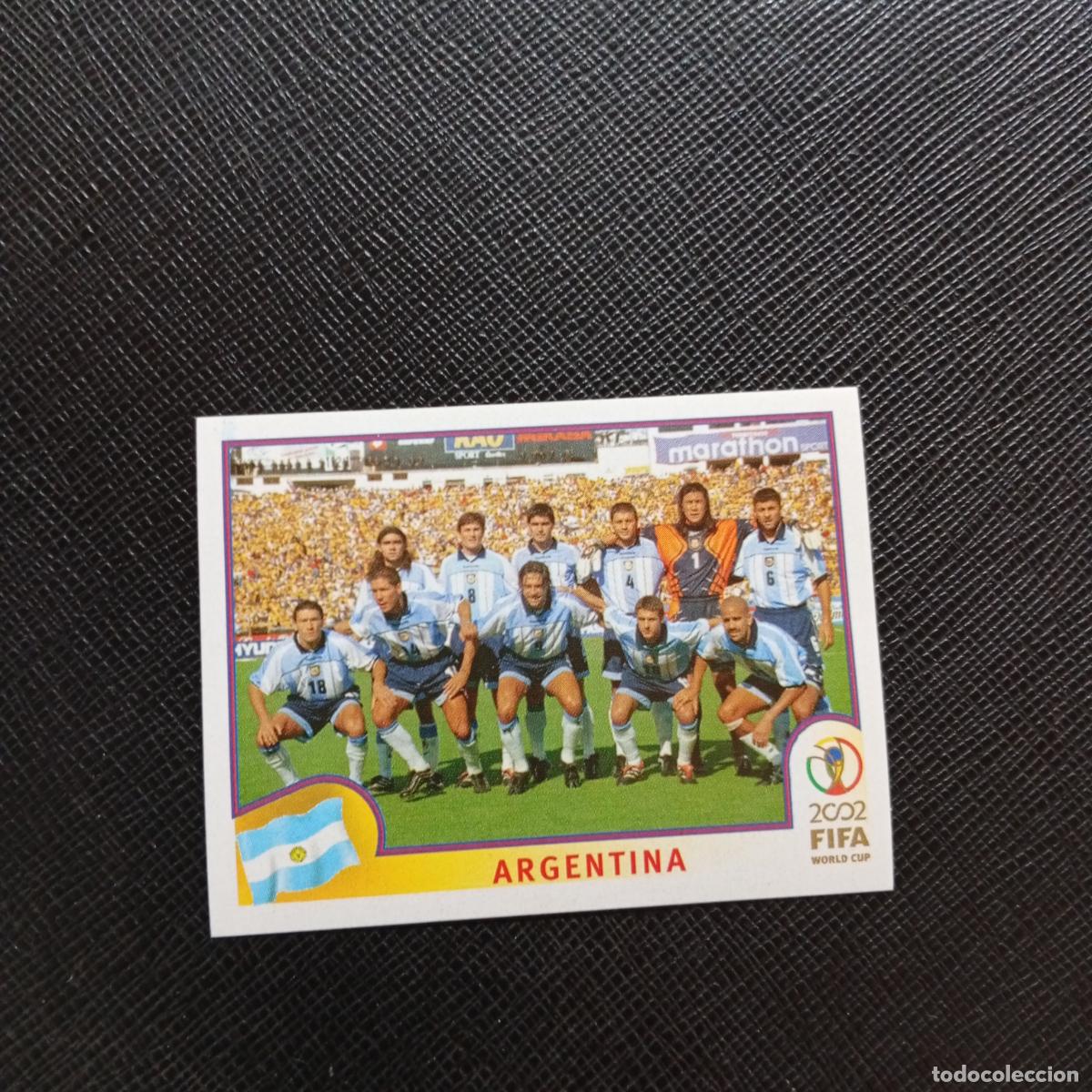 Cromos de f&uacute;tbol: 385 ALINEACION ARGENTINA PANINI 2002 MUNDIAL KOREA FUTBOL 02 CROMO - SIN PEGAR - A59 PG253