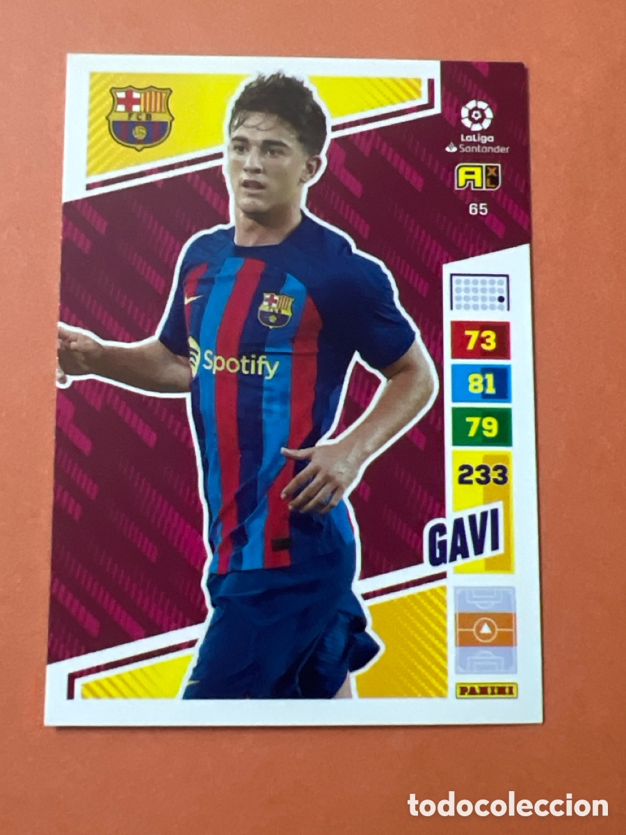Cromos de f&uacute;tbol: C6587. GAVI F. C. BARCELONA 65 PANINI ADRENALYN XL 2022 2023 22 23