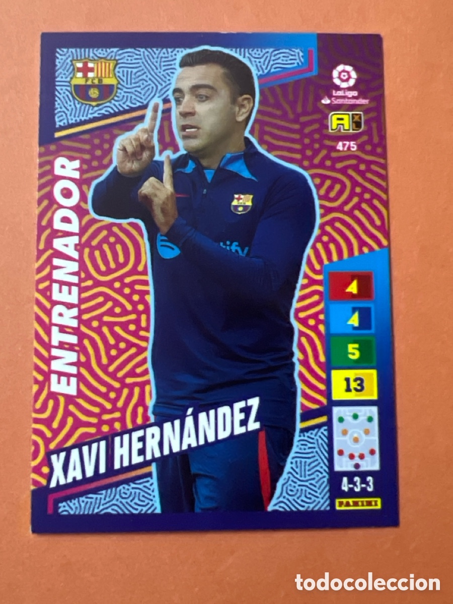 Cromos de f&uacute;tbol: C6589. XAVI HERNANDEZ BARCELONA N&ordm; 475 ENTRENADOR ADRENALYN XL LIGA 2022 2023 PANINI 22 23