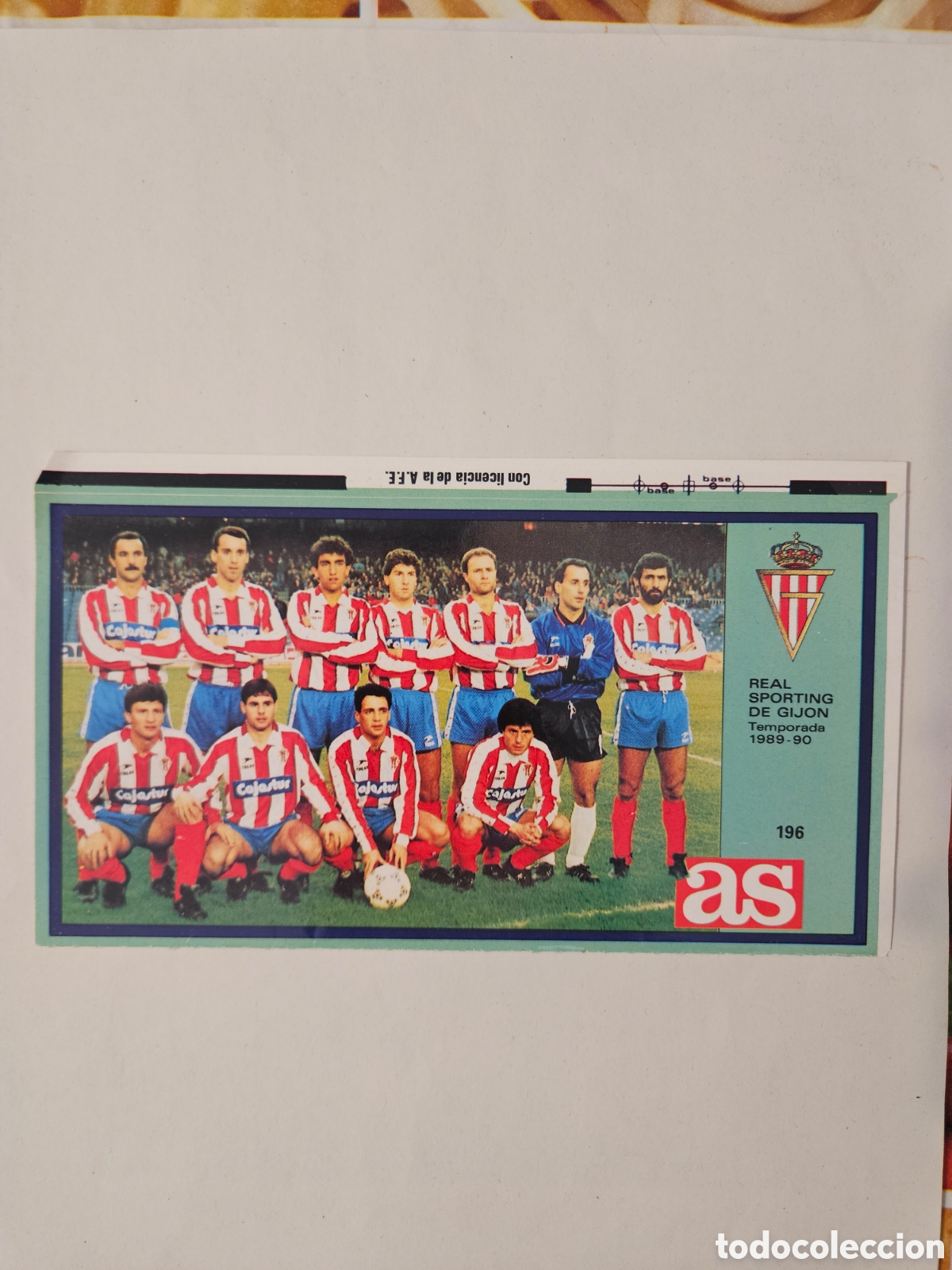 Cartes &agrave; collectionner de Football: SPORTING GIJON ALINEACION AS 89 90 CROMOS 1989 1990 FUTBOL LIGA - SIN PEGAR - 196