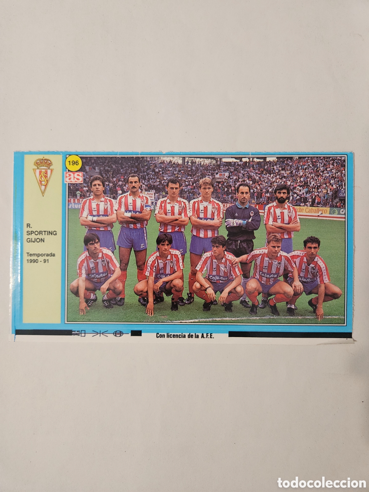 Fu&szlig;ball-Sticker: SPORTING GIJON ALINEACION AS 90 91 CROMOS 1990 1991 FUTBOL LIGA - SIN PEGAR - 196
