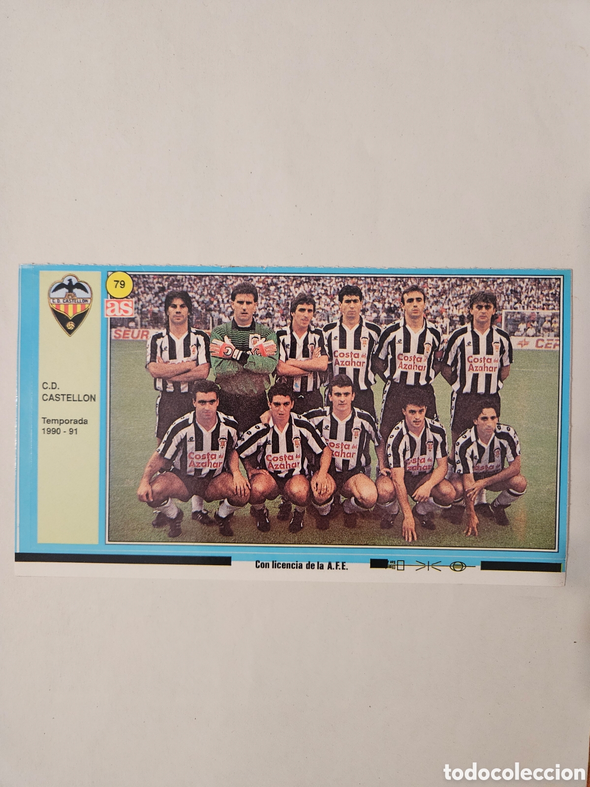 Cromos de Futebol: CASTELLON ALINEACION AS 90 91 CROMOS 1990 1991 FUTBOL LIGA - SIN PEGAR - 79