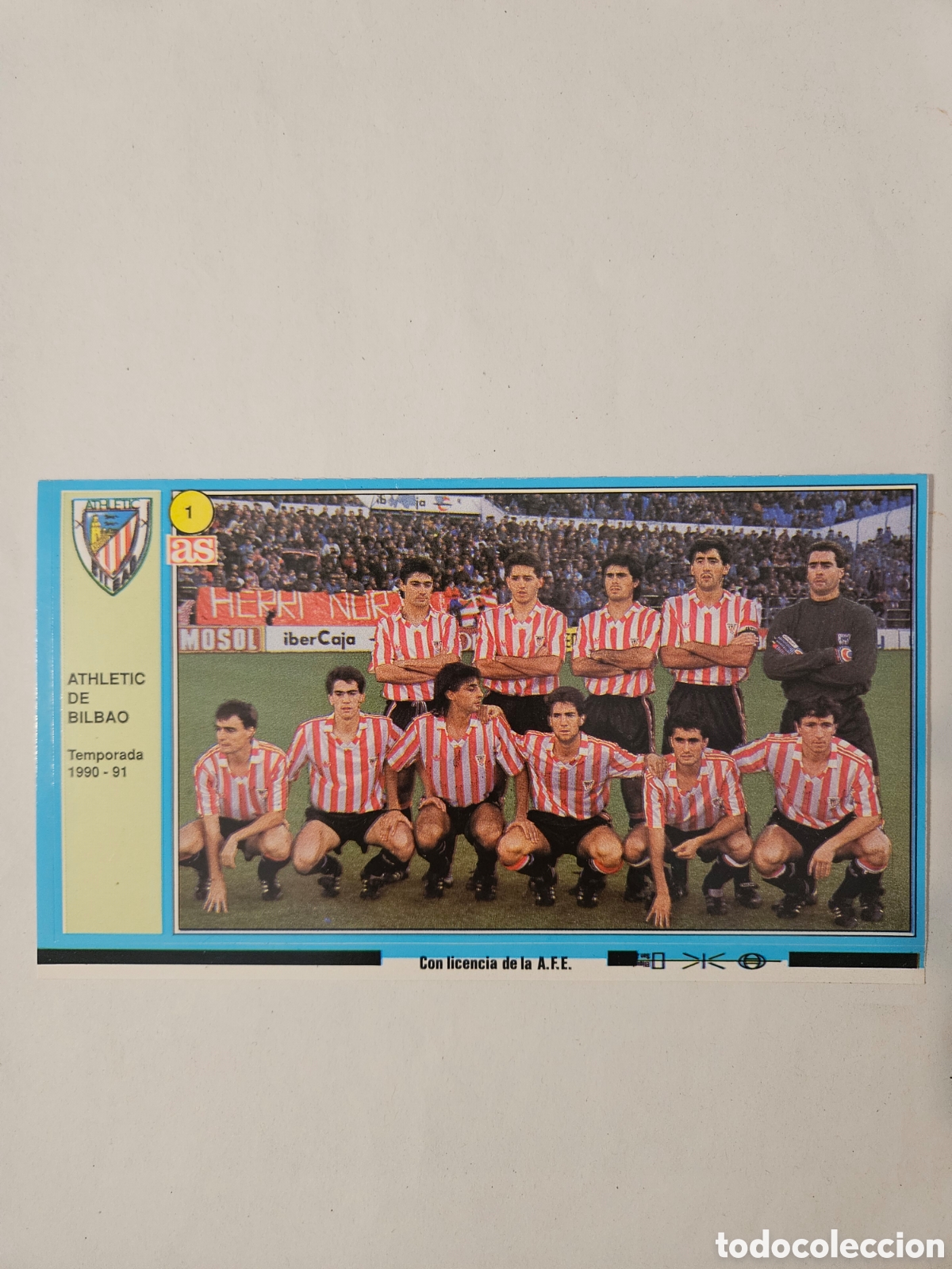 Football Stickers: BILBAO ALINEACION AS 90 91 CROMOS 1990 1991 FUTBOL LIGA - SIN PEGAR - 1