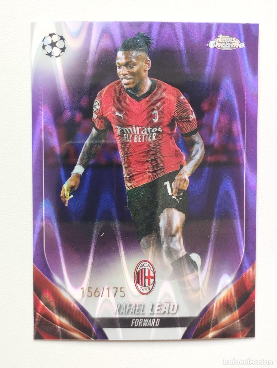 Cromos de f&uacute;tbol: CROMO CARD TOPPS CHROME 2023 2024 RAFAEL LEAO 13 MILAN NUMERADO 156 / 175