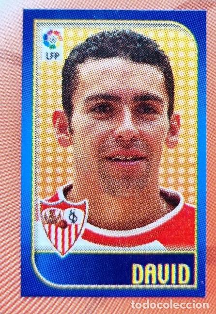 Cromos de f&uacute;tbol: DAVID (Sevilla). Liga de las Estrellas 04-05 Chicles Liga 2004 2005 (Panini) RECORTADO