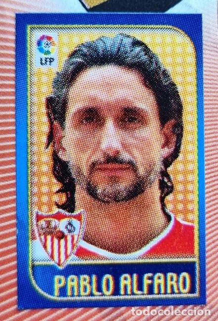 Cromos de f&uacute;tbol: PABLO ALFARO (Sevilla). Liga de las Estrellas 04-05 Chicles Liga 2004 2005 (Panini) RECORTADO