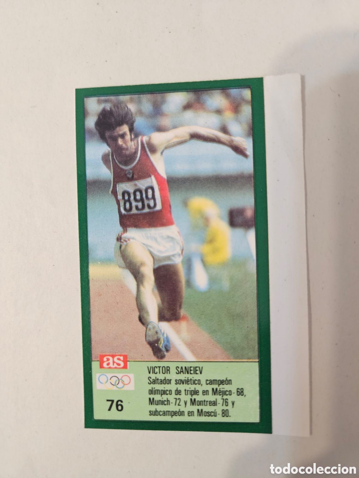 Cromos de f&uacute;tbol: VICTOR SANEIEV N&ordm; 76 - as - LOS ASES OLIMPICOS - SIN PEGAR