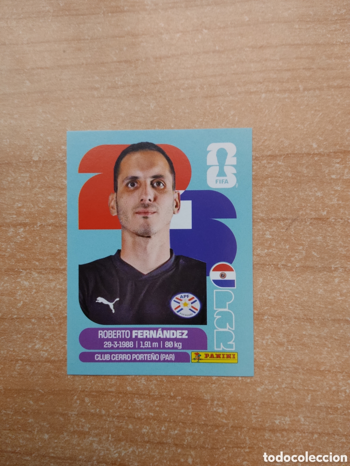 Cromos de f&uacute;tbol: 2 ROBERTO FERN&Aacute;NDEZ PARAGUAY FIFA WORLD CUP 2026