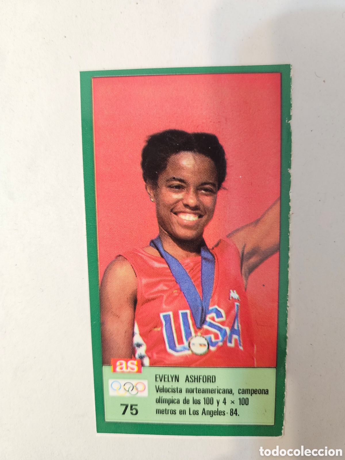 Cromos de f&uacute;tbol: 75 Evelyn Ashford USA Atletismo Ases Ol&iacute;mpicos 1988 sin pegar