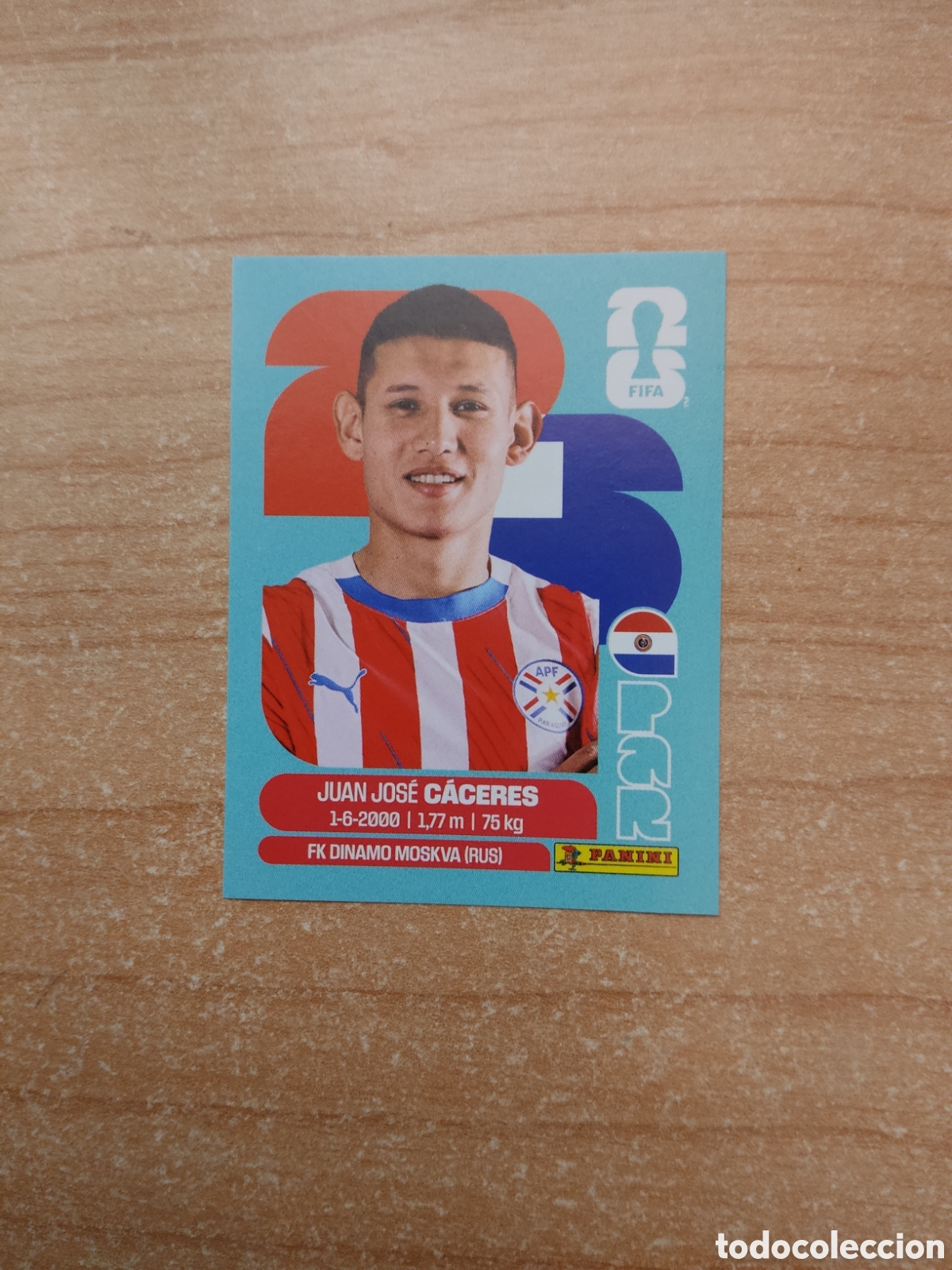 Cromos de f&uacute;tbol: 6 JUAN JOSE CACERES PARAGUAY FIFA WORLD CUP 2026