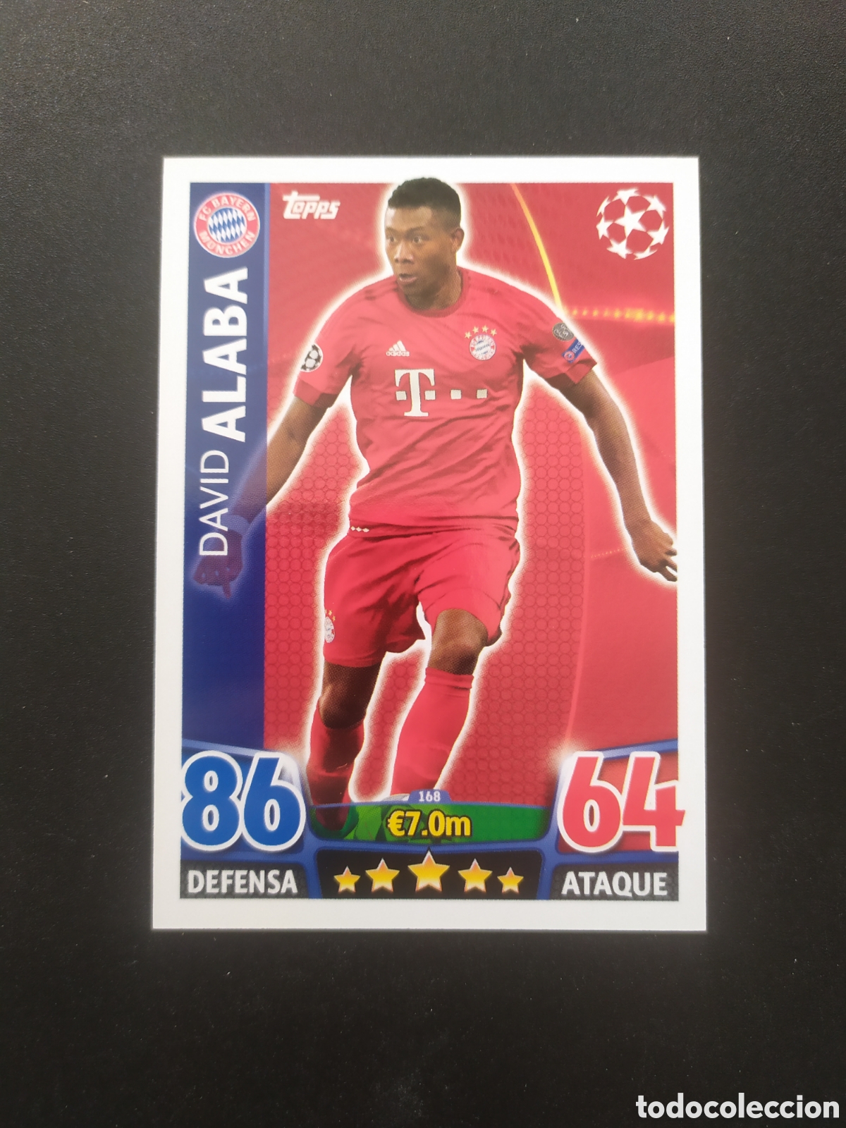 Cromos de f&uacute;tbol: UEFA Champions match attax topps 2015 2016 15 16 Alaba n&deg; 168 Bayern Munich