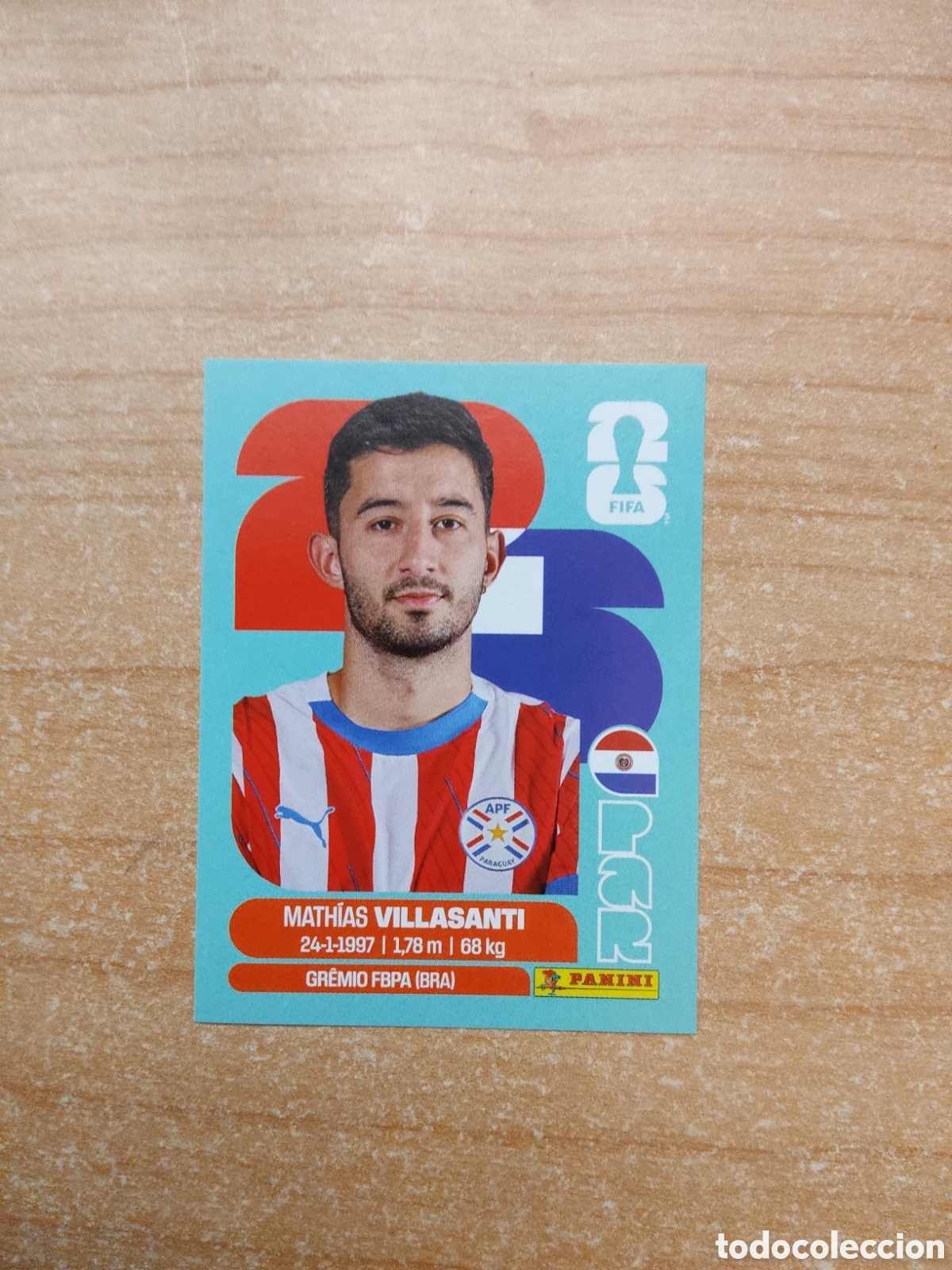 Cromos de f&uacute;tbol: 9 MATHIAS VILLASANTI PARAGUAY FIFA WORLD CUP 2026